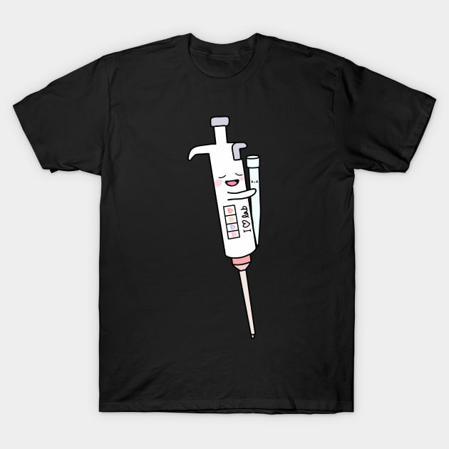 Cute Micropipette with Lovely Tip laboratory T-Shirt by labstud